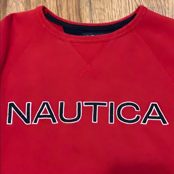 Red Nautica Crewneck Sweater - Picture 2 of 4